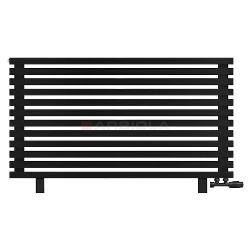 Arbiola Gorizont Ritmo VZ 1200-40-12 секций чёрный горизонтальный  радиатор c нижним подключением (на ножках)