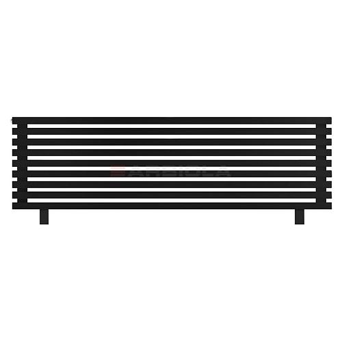 Arbiola Gorizont Ritmo HZ 1500-40-09 секций чёрный горизонтальный  радиатор c боковым подключением (на ножках)