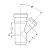 Тройник Rehau Raupiano Plus 40/40/45°