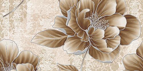 Rodnoe Romantica Emperador 1 décor beige 25x50 см Декор 