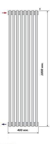 Purmo Delta Laserline AB 3180/8 секций боковое подключение