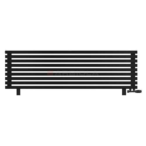 Arbiola Gorizont Ritmo VZ 1500-40-09 секций чёрный горизонтальный  радиатор c нижним подключением (на ножках)