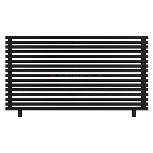 Arbiola Gorizont Ritmo HZ 2000-40-16 секций чёрный горизонтальный  радиатор c боковым подключением (на ножках)