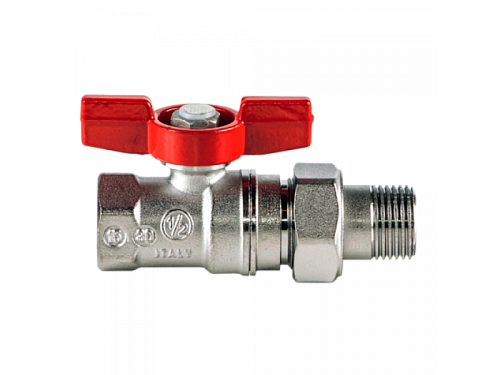 Giacomini 3/4" ВР/НР Кран шаровой с американкой (ручка-бабочка)