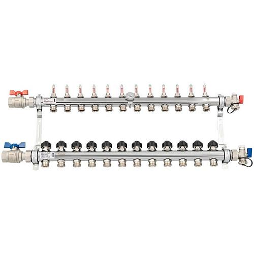 РЕХАУ К-т коллекторов HKV-D из нерж. стали на 12 контура с шар. кранами