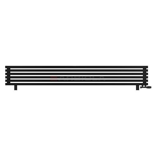 Arbiola Gorizont Ritmo VZ 2500-40-06 секций чёрный горизонтальный  радиатор c нижним подключением (на ножках)