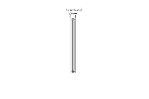 Zehnder Charleston 3180/10 секций №1270 3/4" RAL 9217 боковое подключение черный матовый