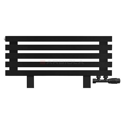 Arbiola Gorizont Ritmo VZ 700-40-05 секций чёрный горизонтальный  радиатор c нижним подключением (на ножках)