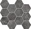 Cisa Italian Icon Cross Cut Black Mosaico Esagoni T12 Nat- Ret 32,8x35 см Мозаика