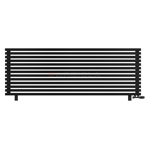 Arbiola Gorizont Ritmo VZ 2200-40-13 секций чёрный горизонтальный  радиатор c нижним подключением (на ножках)
