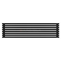 Arbiola Gorizont Ritmo H 2000-40-08 секций чёрный горизонтальный  радиатор c боковым подключением