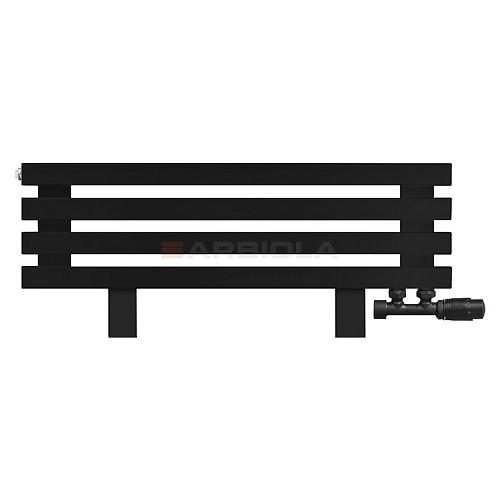Arbiola Gorizont Ritmo VZ 700-40-04 секции чёрный горизонтальный  радиатор c нижним подключением (на ножках)