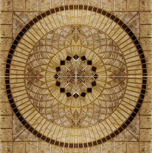 Infinity Ceramic Tiles Rimini Roseton Beige 120x120 декоративный элемент