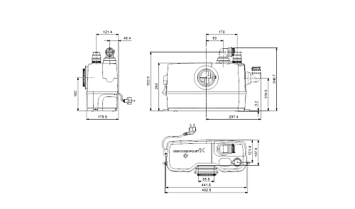 Канализационная установка Grundfos Sololift 2 WC-1