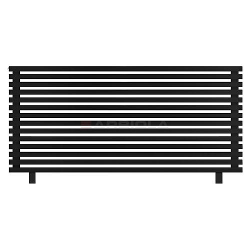 Arbiola Gorizont Ritmo HZ 2000-40-14 секций чёрный горизонтальный  радиатор c боковым подключением (на ножках)