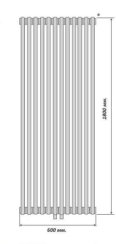 Purmo Delta Laserline MR 2180/12 секций центральное нижние подключение