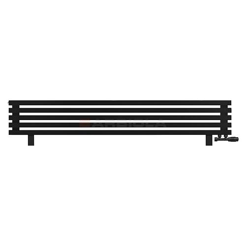 Arbiola Gorizont Ritmo VZ 2000-40-05 секций чёрный горизонтальный  радиатор c нижним подключением (на ножках)