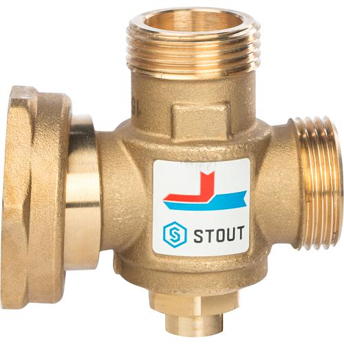 STOUT Термостатический смесительный клапан G 1"М-G 1"1/2F-G 1"M 60°С