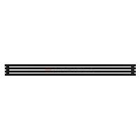Arbiola Gorizont Ritmo H 2500-40-04 секции чёрный горизонтальный  радиатор c боковым подключением