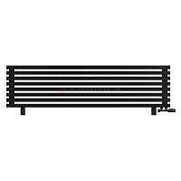 Arbiola Gorizont Ritmo VZ 1500-40-08 секций чёрный горизонтальный  радиатор c нижним подключением (на ножках)