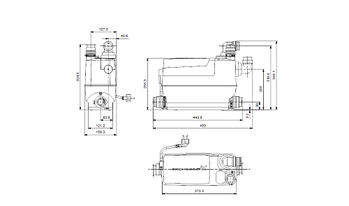 Канализационная установка Grundfos Sololift 2 C-3