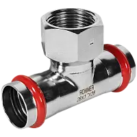 ROMMER Тройник-переходник ВПр-ВР 28х1, из нержавеющей стали, прессовой, арт. RSS-0015-000281