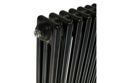 Zehnder Charleston 3180/10 секций №1270 3/4" RAL 9217 боковое подключение черный матовый