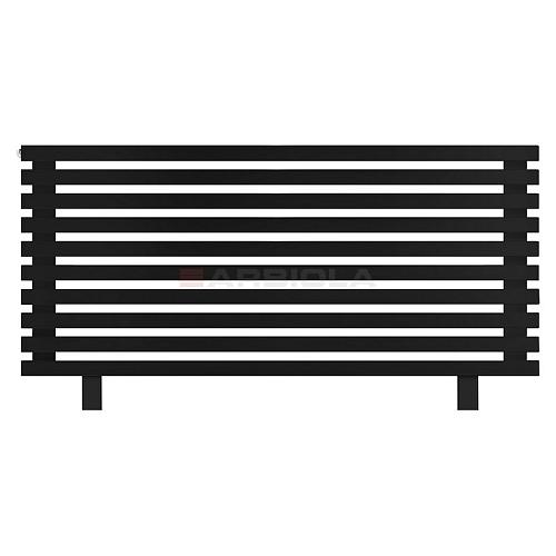 Arbiola Gorizont Ritmo HZ 1250-40-10 секций чёрный горизонтальный  радиатор c боковым подключением (на ножках)