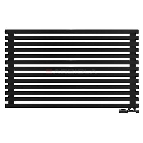 Arbiola Ritmo Gorizont V 1250-40-13 секций чёрный горизонтальный радиатор c нижним подключением