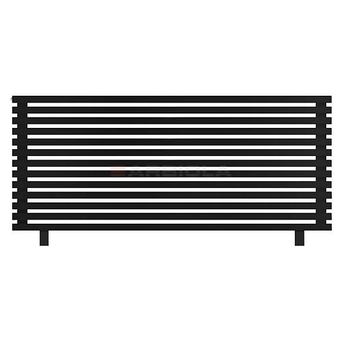 Arbiola Gorizont Ritmo HZ 1750-40-13 секций чёрный горизонтальный  радиатор c боковым подключением (на ножках)