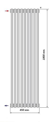 Purmo Delta Laserline AB 3180/9 секций боковое подключение