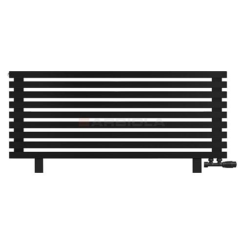 Arbiola Gorizont Ritmo VZ 1250-40-09 секций чёрный горизонтальный  радиатор c нижним подключением (на ножках)