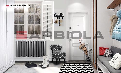 Arbiola Iris 42 V 1750-42-02 секции белый вертикальный радиатор c нижним подключением